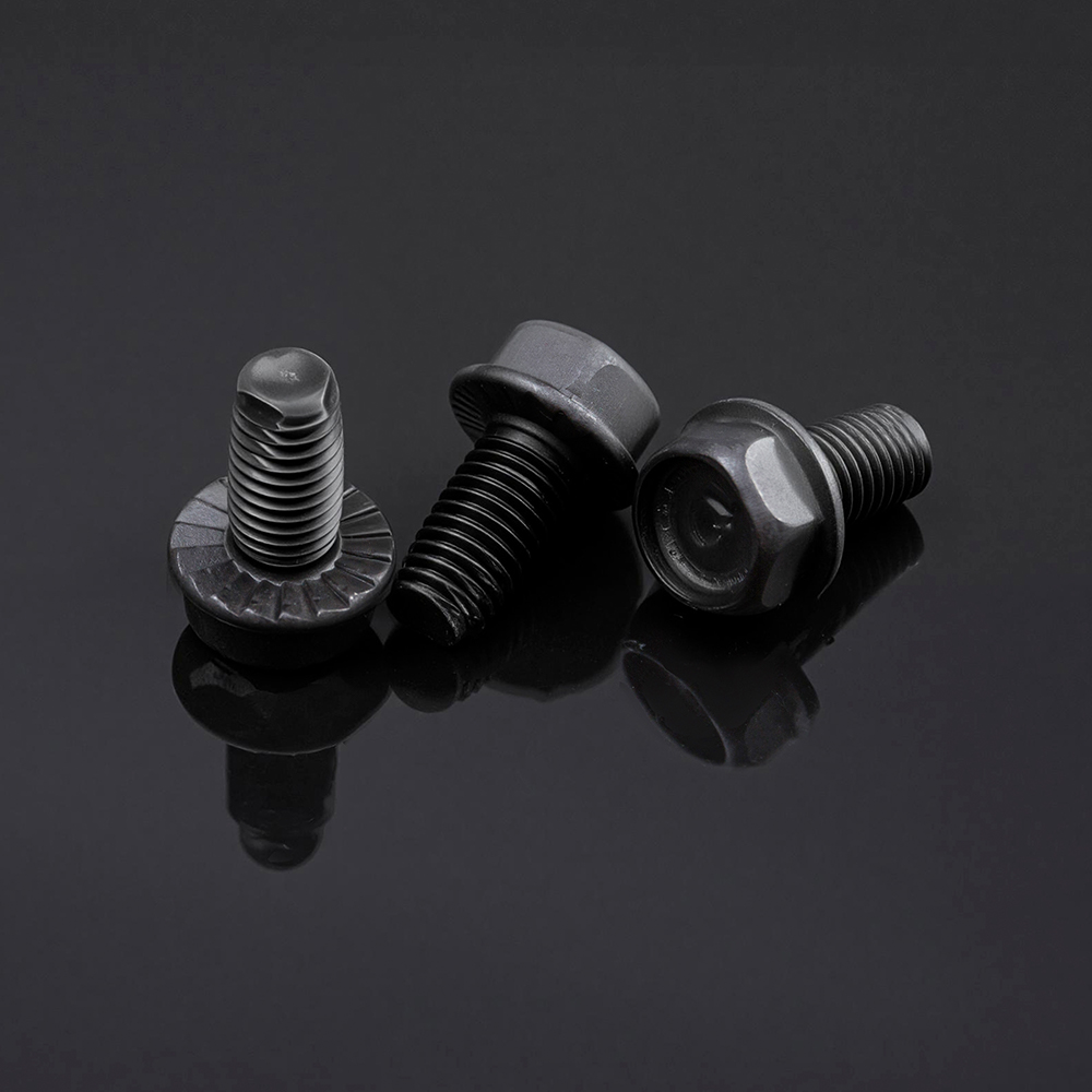 Perno de brida hexagonal con dentado