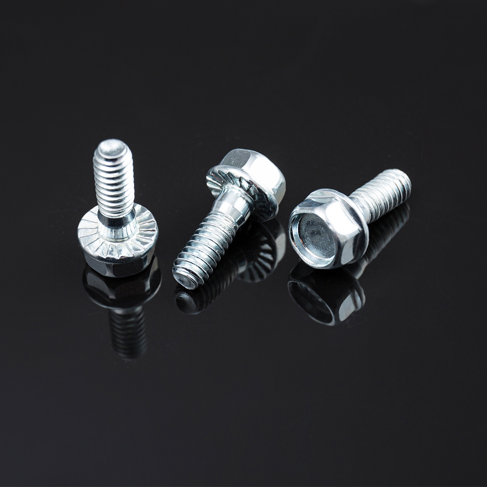 Perno de brida hexagonal con dentado